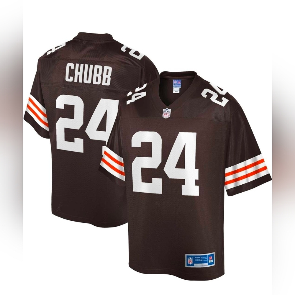 Men’s Cleveland Browns Nick Chubb Brown Game Player Jersey Size 4x